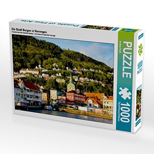 Preisvergleich Produktbild Die Stadt Bergen in Norwegen 1000 Teile Puzzle quer