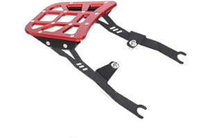 JANICE Monkey125 Rear Rack Luggage Bracket Compatible with Monkey 125cc JB02 JB03 2018-2025 Z125MA Motorcycle Seat Tail Top Bag Support Motorbike Storage Cargo Holder Box Plate Mount CNC (Red)