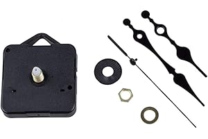 BJ-SHOP Movimiento del Reloj,Mecanismo del Reloj Movimiento Broca Larga para la reparación de Juguetes de Bricolaje Adecuada para Caras de Reloj de hasta 6 mm