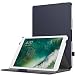 Produktbild MoKo Hülle für Neu iPad 9.7 Zoll 2017 - Slim-Fit PU Leder Tasche Schutzhülle Schale Smart Case mit Auto Schlaf / Wach Funktion und Stift-Schleife / Standfunktion für New Apple iPad 9.7" IOS 10 Retina Display Tablet, Marineblau