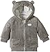 Twins Unisex Baby Hooded Fleece Jacket, Grey (Silber), 0-2 Months (Manufacturer size: 56)