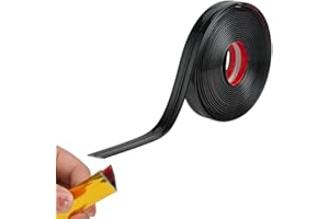 JEWELTH 3M/10FT Inside & Outside Corner Trim, Peel and Stick Wall Molding Trim, Flexible Corner Angle Trim, Self Adhesive Wall Corner Guard Edge Protector for Windows, Tables & Corners (2CM/Bright Black)