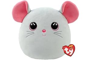 Ty Squish a boos-Coussin Catnip la Souris 40cm, Gris, TY39311, 40 cm