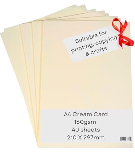 SUPER Thick 120lb Cream Cardstock Paper - 50 Sheets, 8.5x11, For Invitations & Crafts (Check Your Printer!)