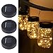 Price comparison product image Solar Mason Jar Lid,Mason Jar Fairy Lights 20 LED Bulbs Fairy String Lights Insert with Solar Panel for Glass Mason Jars and Garden Decor Solar Lights(3 Pack)-Aolvo