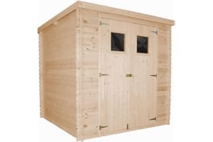 TIMBELA M309 Casetta da Giardino in Legno per Esterni - A200x204x204cm/3.53 m2 - Piccola Casetta in Legno, Rimessa Attrezzi, Deposito Bici