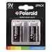 Price comparison product image 2 x Polaroid PP3/6F22, 9v Heavy Duty Mercury Free Batteries