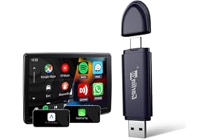 CarlinKit MINISE Pro CarPlay 2 w 1 bezprzewodowy adapter CarPlay i Android Auto konwertuje kabel do bezprzewodowego, automatyczne połączenie, stabilna transmisja 5G, Plug & Play, do samochodów z