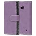Produktbild Microsoft Lumia 550 Hülle, Chreey Matt Leder Tasche Retro Handyhülle Magnet Flip Case mit Kartenfach Geldbörse Schutzhülle Etui [Lila]
