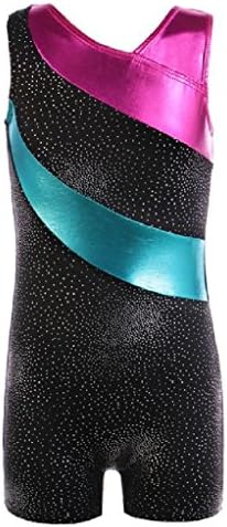 Mythgiftuk New 3-15Y Girls One Piece Ballet Gymnastic Leotard Dnace Tutu Stripe Sleeveless Children's Ballet Dancewear Costumes Biketard