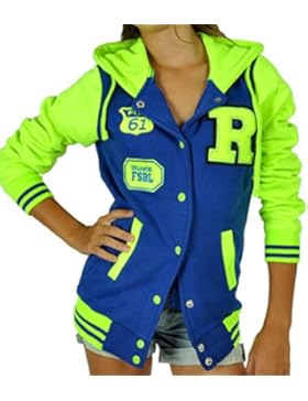 CBKTTRADE Damen College Jacke Old School Jacket Sweat Jacke Fox Hooded Boxusa