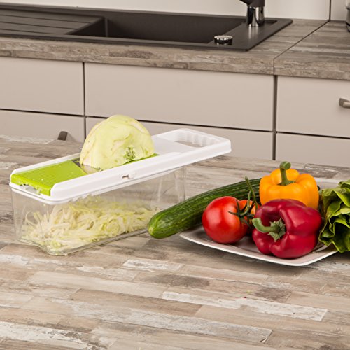 Levivo 7-in-1 Multifunktionsschneider für Obst und Gemüse, weiß / grün - 4