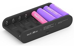 ISDT A8 Air Battery Charger,8-Slot Speedy Smart Battery Fast Charger with Bluetooth Function,Discharge Protect Function Rechargeable Battery Charger for AA AAA
