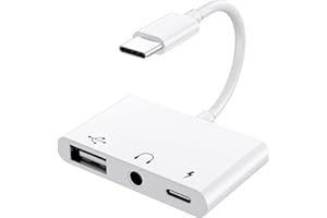 Uniytriox Adattatore USB C USB, 3 in 1 Adattatore USBC jack con Jack Audio Cuffie da 3,5mm e Caricabatterie PD,Compatibile con la Maggior Parte dei Telefoni Type-C,Laptop e altri Dispositivi Type-C