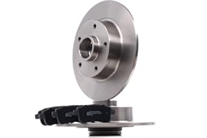 RIDEX Disques et plaquettes de freins 3405B1188 Essieu arrière avec moyeu de roue plein