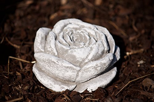 Stein Blüte im 2er Set, massiver Steinguss, frost- und wetterfest - 2