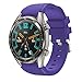Price comparison product image mnoMINI Silicone Watch Band,Skin-friendly Solid and Color Watch Strap,Adjustable and Easy Installation Band Purple