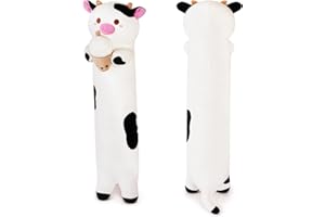 Yamepuia Cow Big Stuffed Animal Body Pillow, 23" Cow Stuffed Plush Pillow, Soft Cute Long Cow Stuffed Animals Cow Plushie, Kawaii Stuff Gift for Kids and Adults