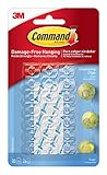 Command Decoration Clips for Christmas and Fairy Light - Clear