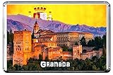Tamaño: 90mm x 60mm C290 GRANADA (SPAIN) FRIDGE MAGNET SPAIN TRAVEL VINTAGE CALAMITA DA FRIGO
