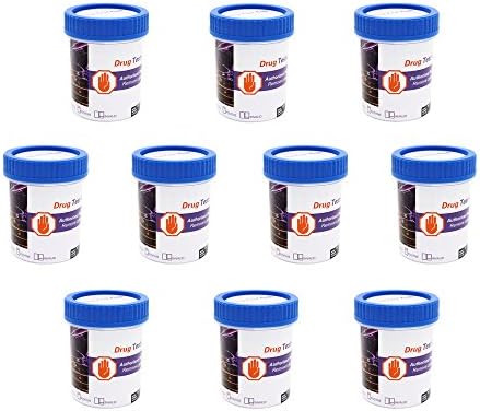 Aurelius 10Pcs Pack 12-Panel Multifunction Drug Test Cup Identify Diagnostics for Test 12 Different Drugs :THC, COC, OXY, MDMA, BUP, MOP, AMP, BAR, BZO, MET, MTD, PCP