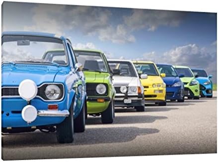 Ford Cars RS Range 30x20 Inch Canvas Escort &amp; Focus Framed Picture Print