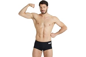 arena Solid Team Costume Uomo Piscina, Costume da Bagno ad Asciugatura Rapida, Pantaloncini da Bagno in Tessuto MaxLife Eco con Massima Resistenza al Cloro e Protezione UV UPF 50+