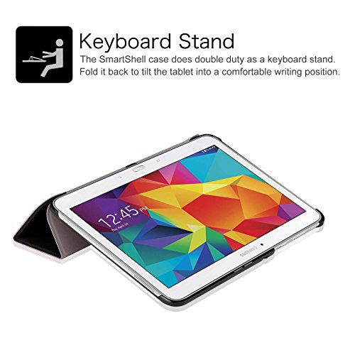 Fintie Samsung Galaxy Tab 4 10.1 Hülle Case – Ultra Schlank Superleicht Ständer Smart Shell Cover Schutzhülle Etui Tasche mit Auto Schlaf / Wach Funktion für Samsung Galaxy Tab 4 10.1 SM-T530 SM-T535 (nicht geeignet für Samsung Galaxy Tab 3 10.1), Schwarz - 9