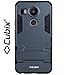 Cubix Robot Case For Google Nexus 5X Case Back Cover Uv Coated Slim Hybrid Defender Bumper Shock Proof Case Armor Cover With Stand For Google Nexus 5X Navy Blue RS.399.00