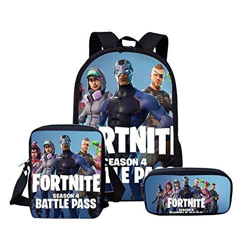 Preisvergleich Produktbild Crossbody Satchel Rucksack Tasche Kombination Student Boy Es Rucksack Notebook-Tasche Weihnachtsgeschenk Mit Fortnite Muster,Combination,6