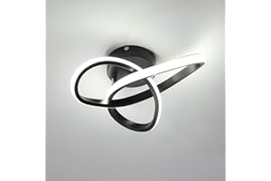 MINIFAIR minfair Modern LED Ceiling Light,Round Geometry Ceiling Lamp,Chic Chandelier 6000K for Hallway,Living Room,Bedroom 18W Dia 24CM