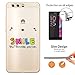 Produktbild c00474 - Cool Fun Trendy Cute Kawaii Animals School Sketch Illustration Funny Cartoon Fashion Smile Because You Can Design Huawei P10 Fashion Trend Leichtgewicht Hülle Ultra Slim 0.3MM Kunststoff Kanten und Rückseite Protection Hülle - Clear