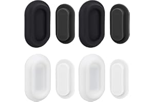 LncBoc 4 Pièces Porte Telecommande Mural, Support Magnétique pour Télécommande, No Drilling Required Support de Télécommande Mural pour Télévision, Ventilateur, Climatisation (Noir + Blanc)