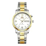 Meister Anker Herren Funkuhr Edelstahl 22cm gelb Quarz Mineralglas 490000083