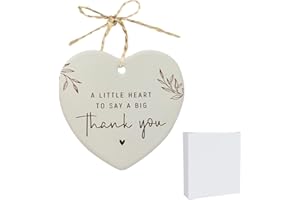 ONPERPOE Dankeschön Geschenk Keramikherz mit Aufschrift A Little Heart to SAY A Big Thank You Hängender Keramik Schmuck Danke Schmuck Geschenk für Beste Freundin mit Geschenk-Box für Freund Familie