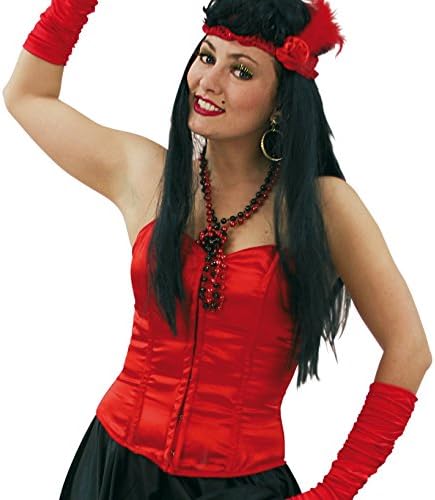 Women's Red Satin Corsage Costume 4 Sizes