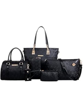 Minetom Damen Messenger Tasche Crossbody Geldbörsen Handtaschen Tasche Bag Set von 6