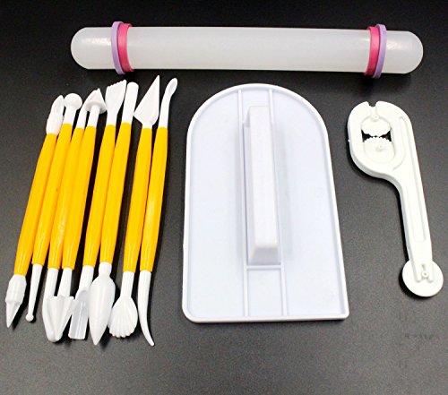OKPOW 44Stk. Ausstechformen Tortendeko Fondant-Set Modellierwerkzeug - 3