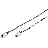 ASSMANN 84596 RCA bağlantı kablosu, Mono, Audioverbindungskabel, 1 x RCA fiş fiş, 2,5 m siyah/altın