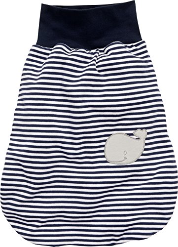 Schnizler Unisex Baby Schlafsack Strampelsack Wal mit Elastischem Umschlagbund, Oeko Tex Standard 100, Blau (Marine/Weiß 171), One size - 2
