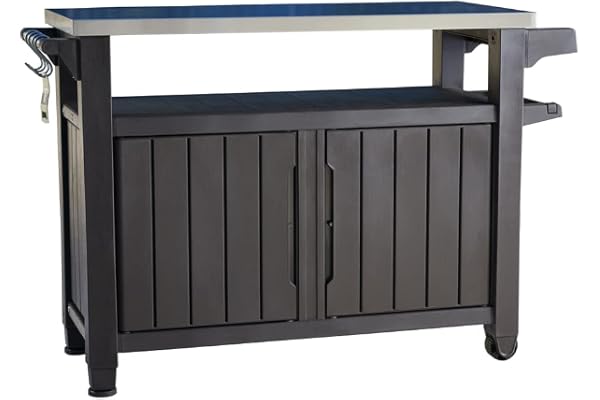 KETER Desserte barbecue gris UNITY XL - 207 litres - 134 x 51.7 x 89.6 cm