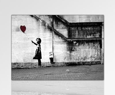 fotoleinwand24 "Banksy"Graffiti Street Art 100x70cm / toile sur civière - reproduction, copie de toile, peintures murales, affiche, peinture, Pop Art Art Déco