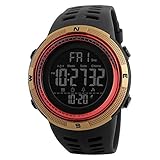 SSQ-CXO Sportuhr, Mode Herren Trend elektronische Uhr Outdoor-Multifunktions-Kalender Leuchtende Hohe Qualität PU-Material Gurt Herren Wasserdichte Uhr