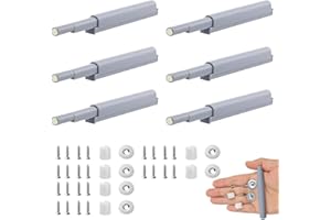 YUVKIN 6 PCS Push to Open per Ante, Apertura a Pressione per Ante di Armadi, Tip On in Plastica con Chiusura Magnetica, Ammortizzatore per Ante di Mobili, Accessori per Ante e Cassetti
