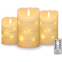Candele LED Con Fiamma Tremolante - 2 Pezzi, Vera Paraffina, Telecomando, Timer, 12.5 Cm - Foto 5