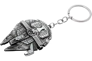 WOO LANDO Llavero de metal con anillo para fanáticos de la saga Star Wars, 0 mois