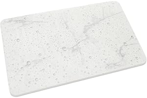Acomoda Textil – Alfombra de Baño de Piedra Diatomita 40x60 cm. Tapete Antideslizante de Secado Rápido y Alta Absorción Práctico Higiénico y Funcional para el Hogar (Aqua)