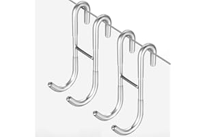 ecooe Gancio Accappatoio Doccia Ganci per Box Doccia Set di 2 con Copertura in Silicone, Gancio Appendi Asciugamano per Porta Doccia, Supporto per Tergicristallo per Doccia