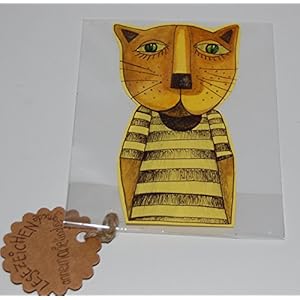Lesezeichen aus Papier, Katze, Original