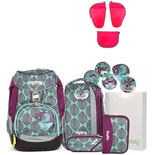 Preisvergleich Produktbild Ergobag Pack ZauBärwald Schulrucksack-Set 6tlg + Seitentaschen ZIP-Set Pink